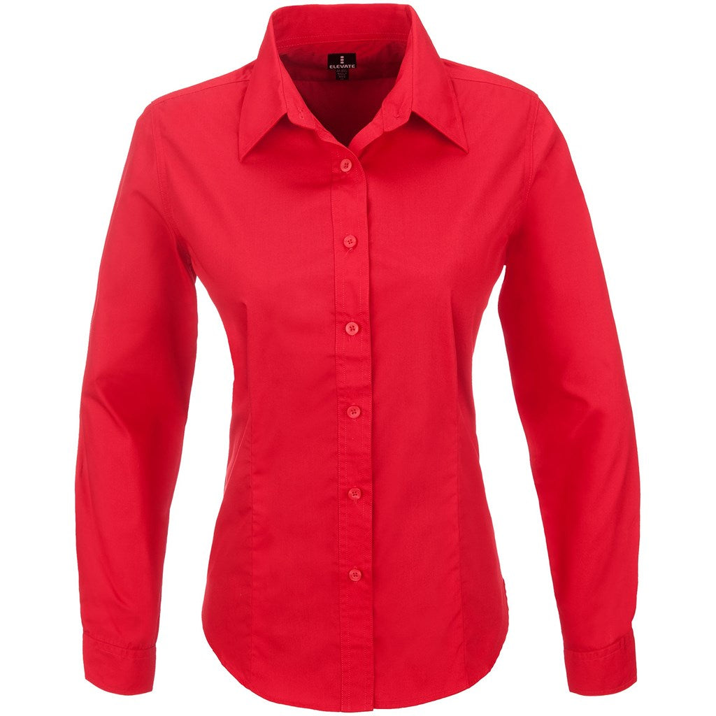 Ladies Long Sleeve Preston Shirt - Red | Lounge Shirts | Corporate clothing | Gift Wrap Shop