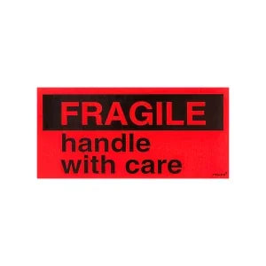 Tower Fluorescent Fragile Labels