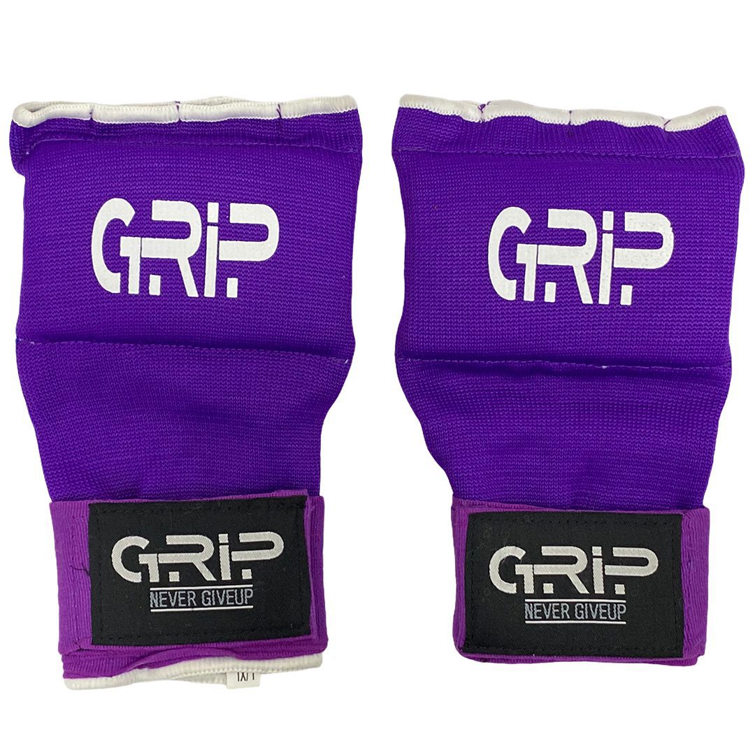 Grip Gel Boxing Hand wraps inner Gloves Men Women Quick 100cm length | Practice | Purple