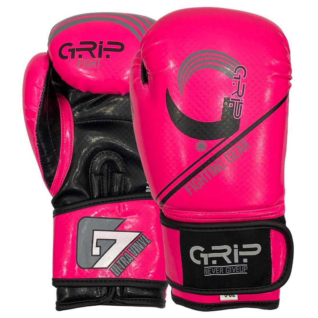 Grip FS Boxing Gloves | G7 Gee Girl Ultra Vinyl | Pink