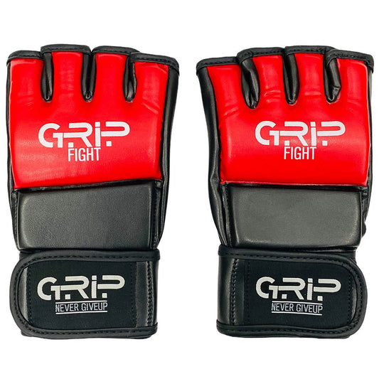 Grip FS MMA Vinyl Leather Gloves | Red