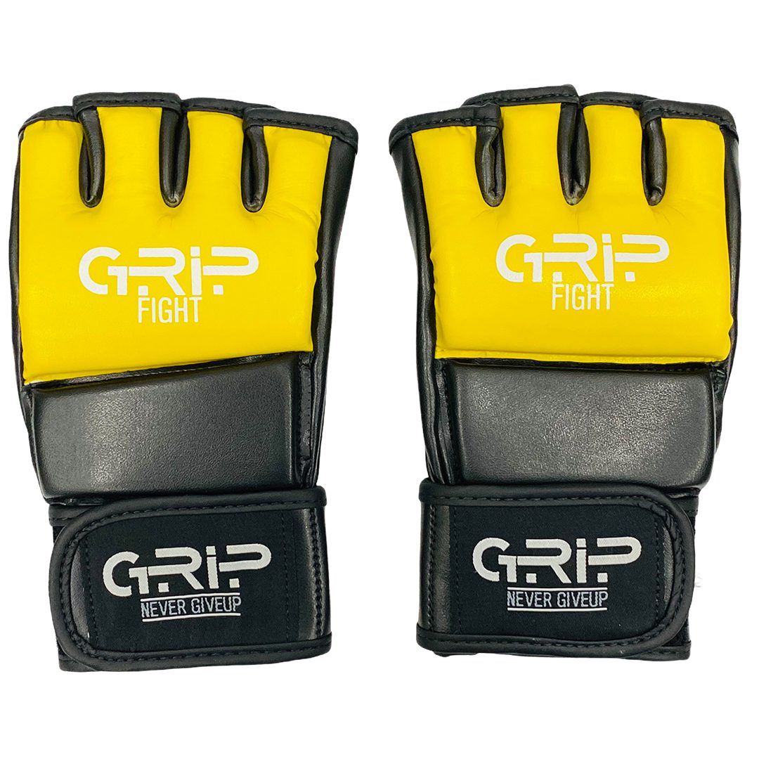Grip FS MMA Vinyl Leather Gloves | Yellow