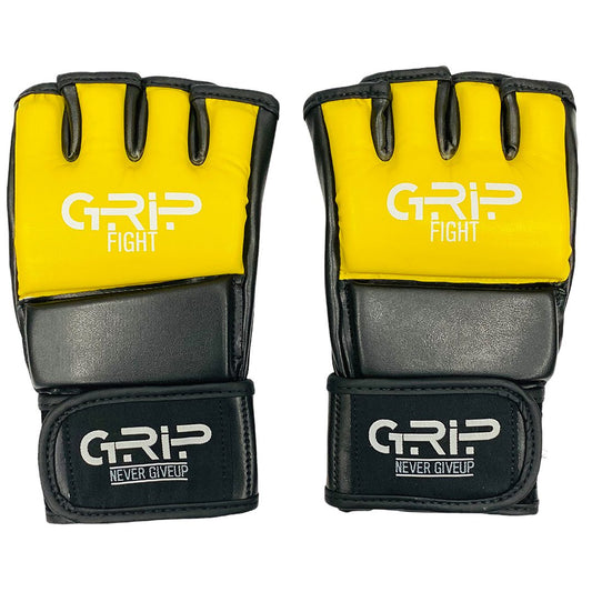 Grip FS MMA Vinyl Leather Gloves | Yellow