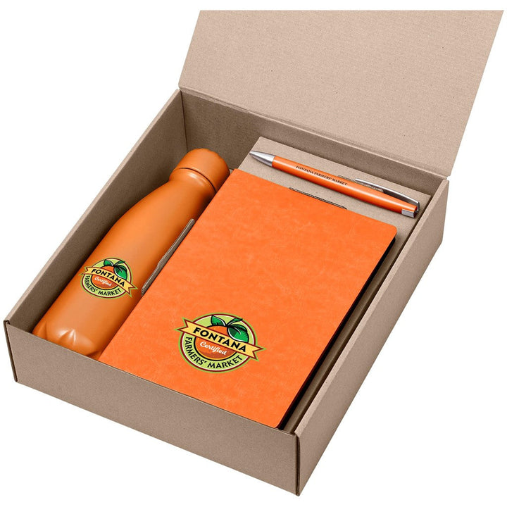 Delgado Kraft Gift Set - Orange-Sets-Custom-brsndrd Gifts-Giftwrap Shop