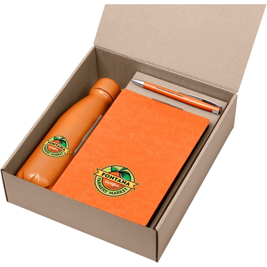 Delgado Kraft Gift Set - Orange-Sets-Custom-brsndrd Gifts-Giftwrap Shop