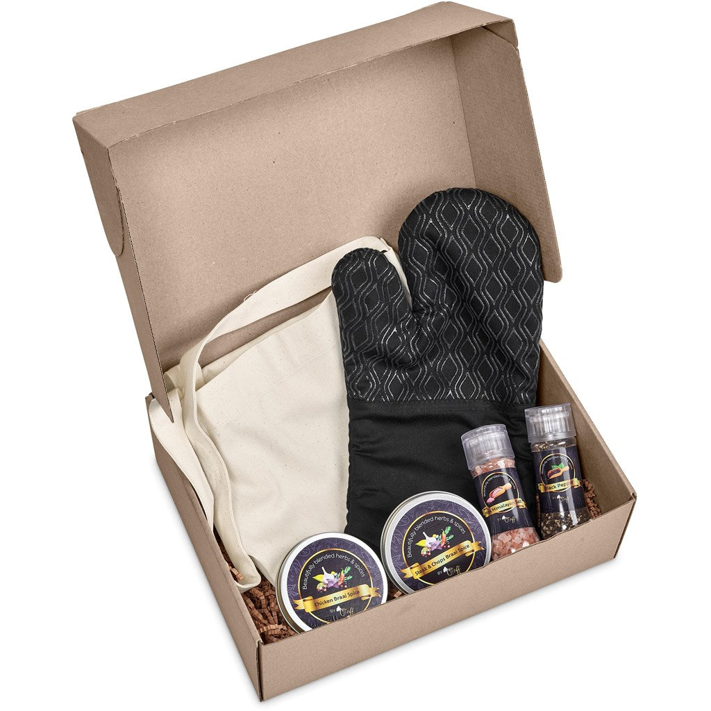 Pergamino Gourmet Gift Set - Black-Braai Ideas-Custom-brsndrd Gifts-Giftwrap Shop