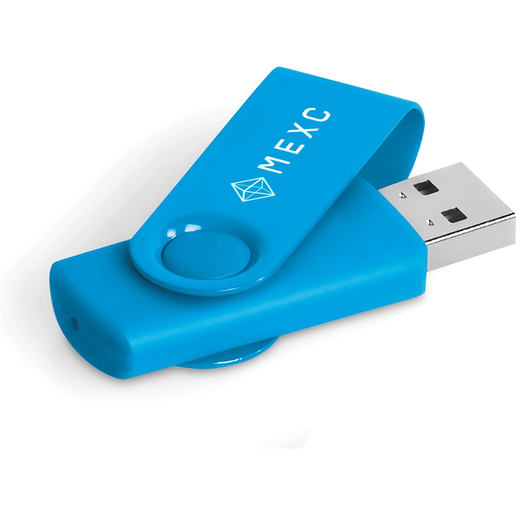 Axis Gyro Flash Drive - 8GB - Cyan