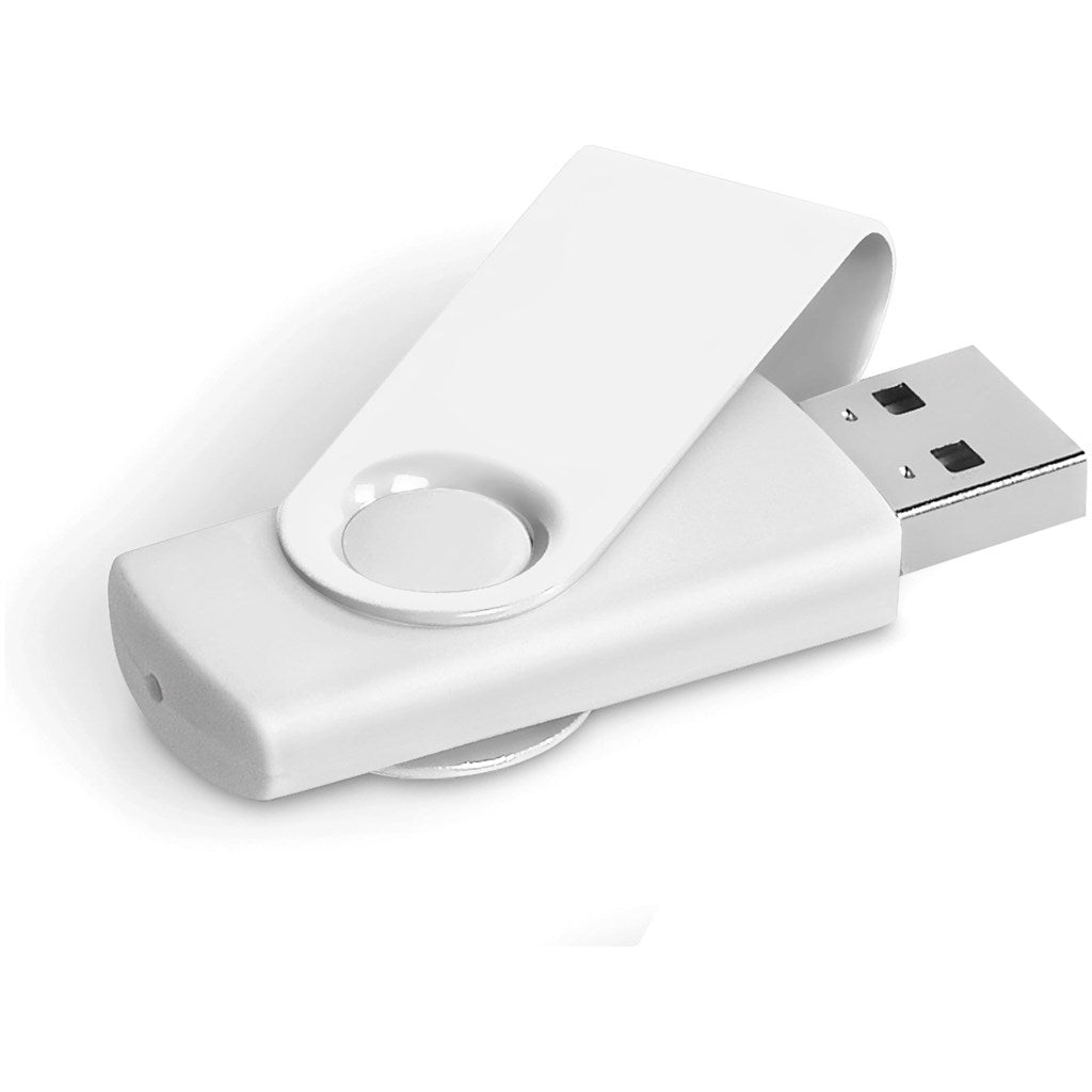 Axis Gyro White Flash Drive - 4GB