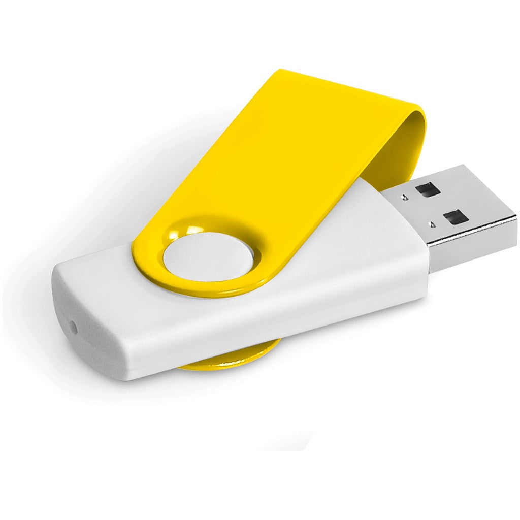 Axis Gyro White Flash Drive - 4GB