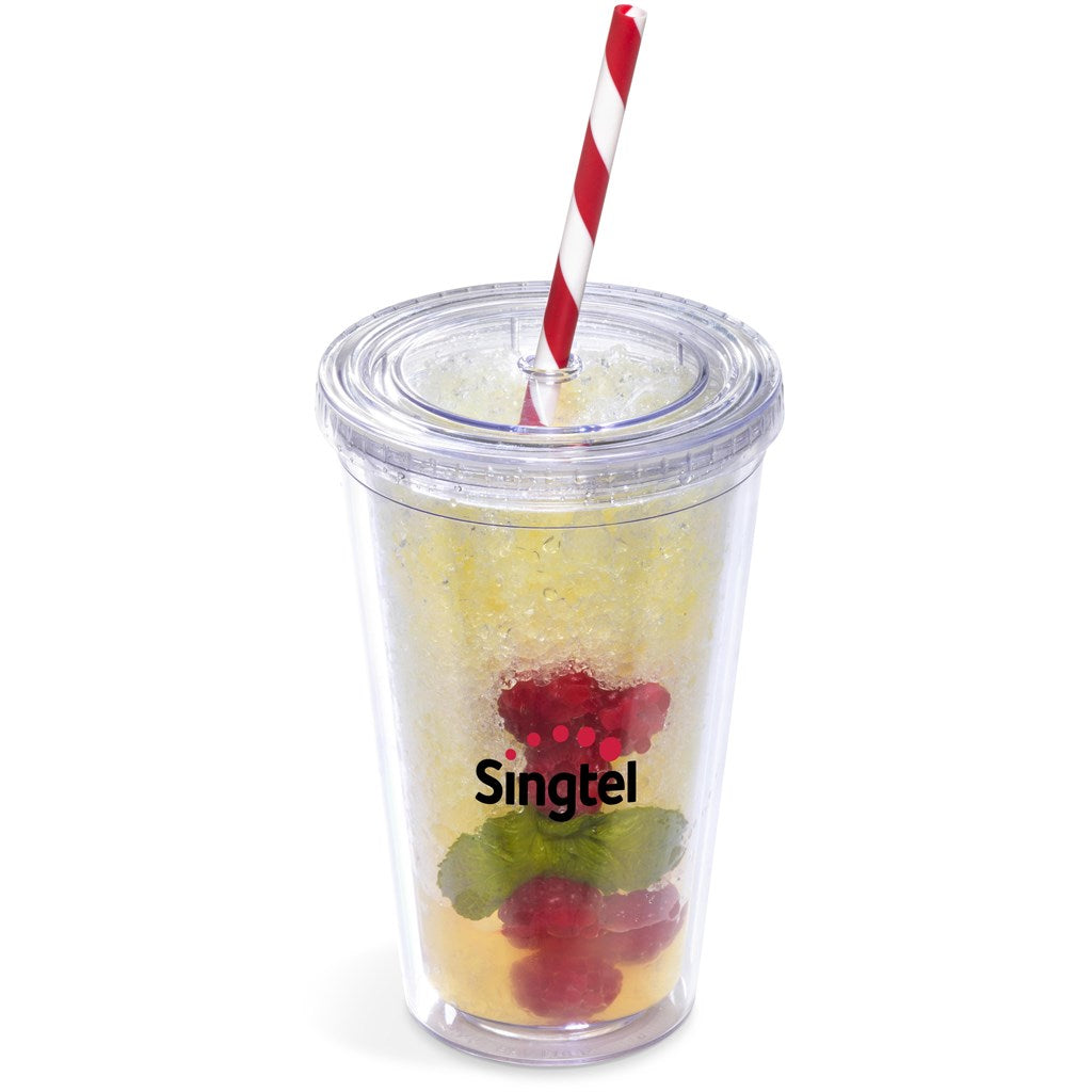 Malibu Double-Wall Plastic Tumbler & Straw - 470ml | Plastic Drinkware | Custom Branded & personalised promotional products | Giftwrap Shop