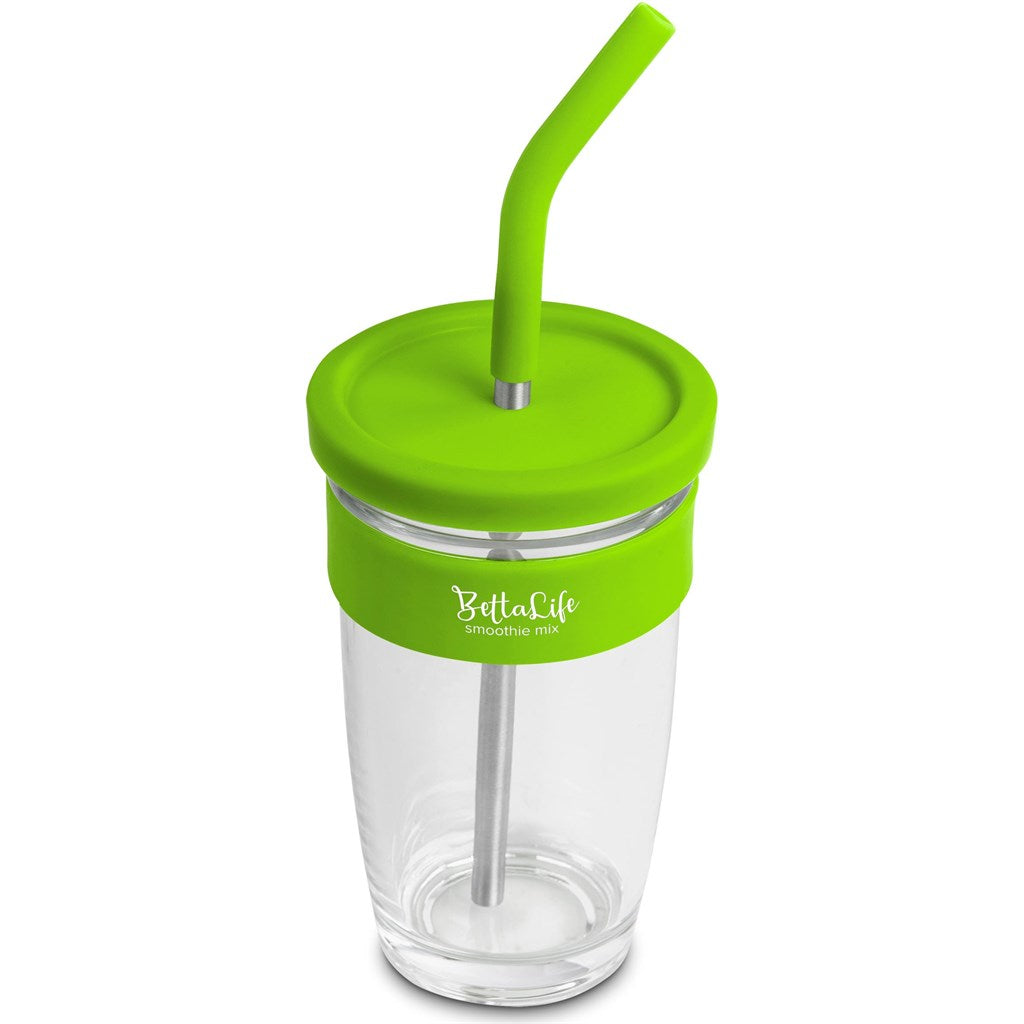 Kooshty Slurp Glass Kup & Straw - 480ML - Lime | Drinkware And Food | Custom branded Cups | Giftwrap Shop