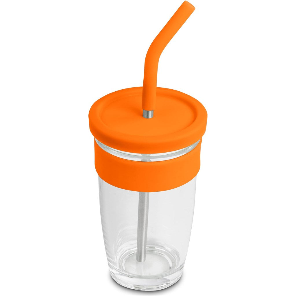 Kooshty Slurp Glass Kup & Straw - 480ML - Orange | Drinkware And Food | Custom branded Cups | Giftwrap Shop