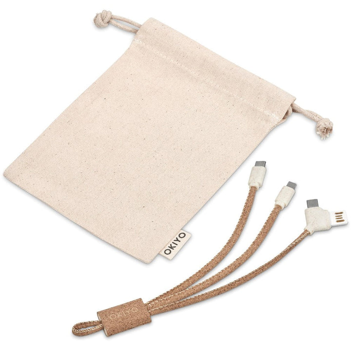 Okiyo Soshin Cork Tri-Cable | Giftwrap Shop