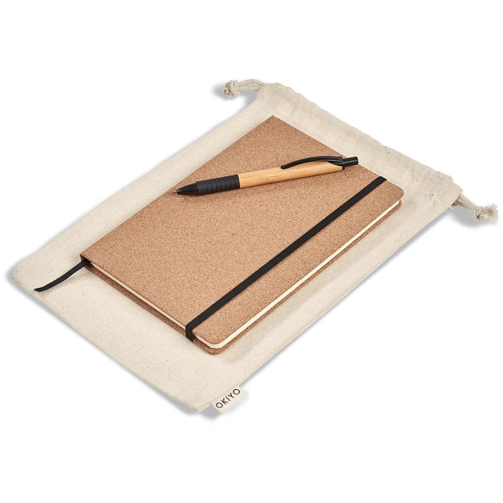 Okiyo Noto Cork & Bamboo Notebook & Pen Set