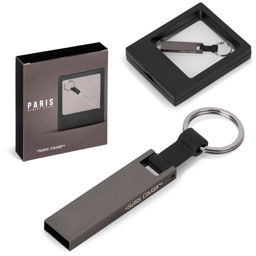 Swiss Cougar Paris Flash Drive Keyholder - 16GB | Memory Sticks | Custom-Branded Promotional Gifts | Giftwrap Shop