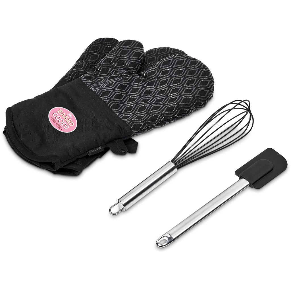 Serendipio Pastry Chef Baking Gift Set - Pair - Black-Home and Living Sets-Custom-brsndrd Gifts-Giftwrap Shop