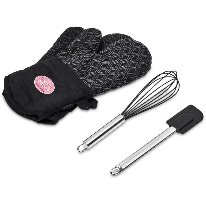 Serendipio Pastry Chef Baking Gift Set - Pair - Black-Home and Living Sets-Custom-brsndrd Gifts-Giftwrap Shop