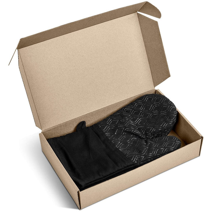 Serendipio Tanoreen Oven Glove Pair in Gift Box - Black