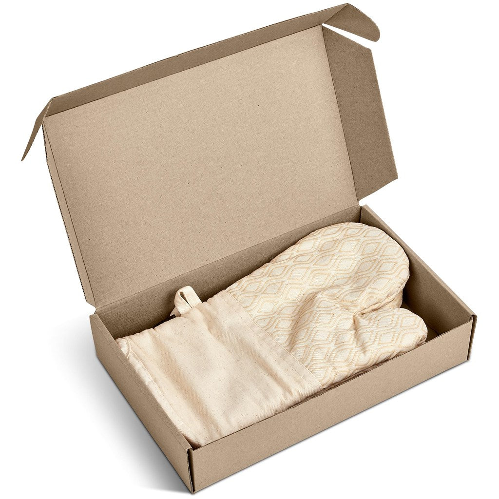 Serendipio Tanoreen Oven Glove Pair in Gift Box - Natural