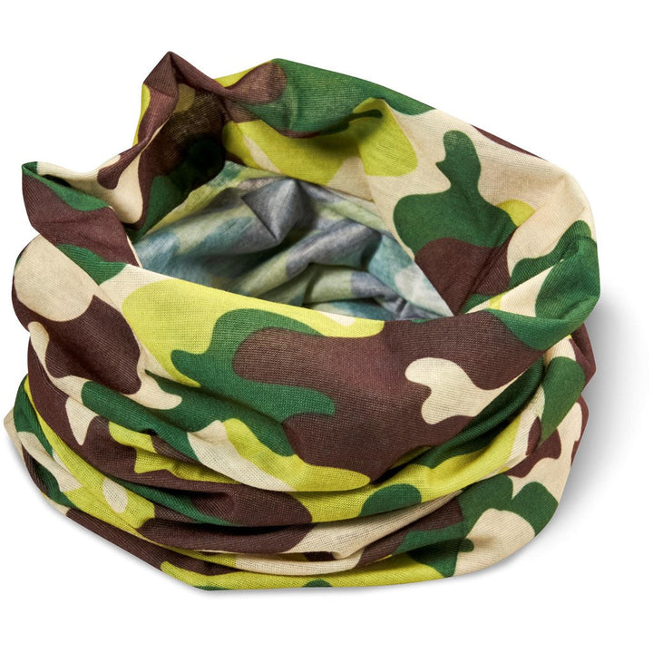 Adults Camo Flexi Tubular Bandana - Green-Multifunctional Headwear-Custom Branded Promotional Items-Just Brand