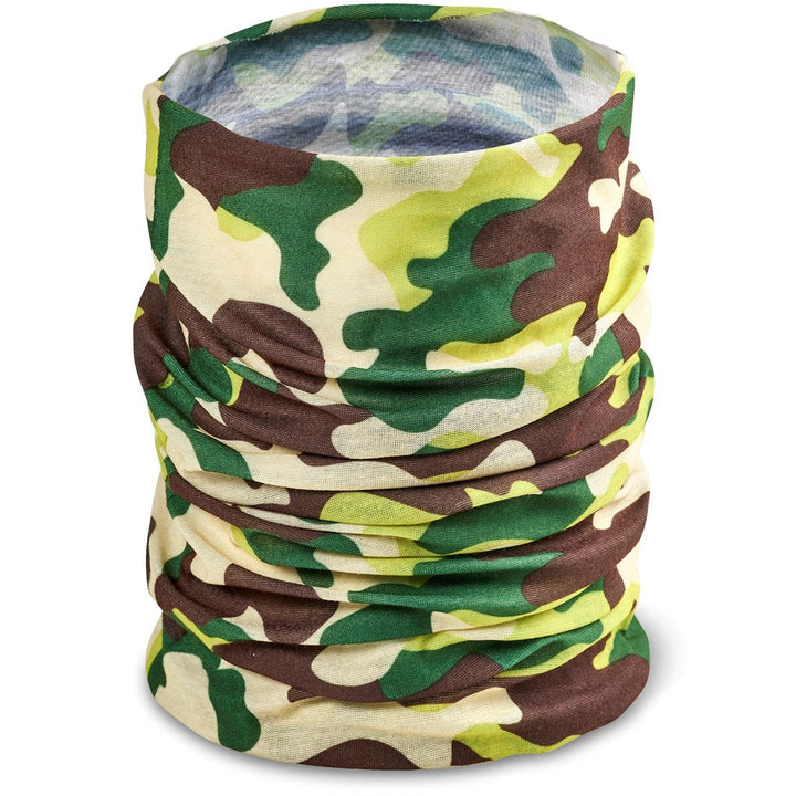 Adults Camo Flexi Tubular Bandana - Green-Multifunctional Headwear-Custom Branded Promotional Items-Just Brand