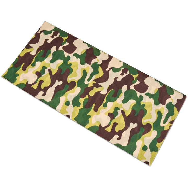 Adults Camo Flexi Tubular Bandana - Green-Multifunctional Headwear-Custom Branded Promotional Items-Just Brand