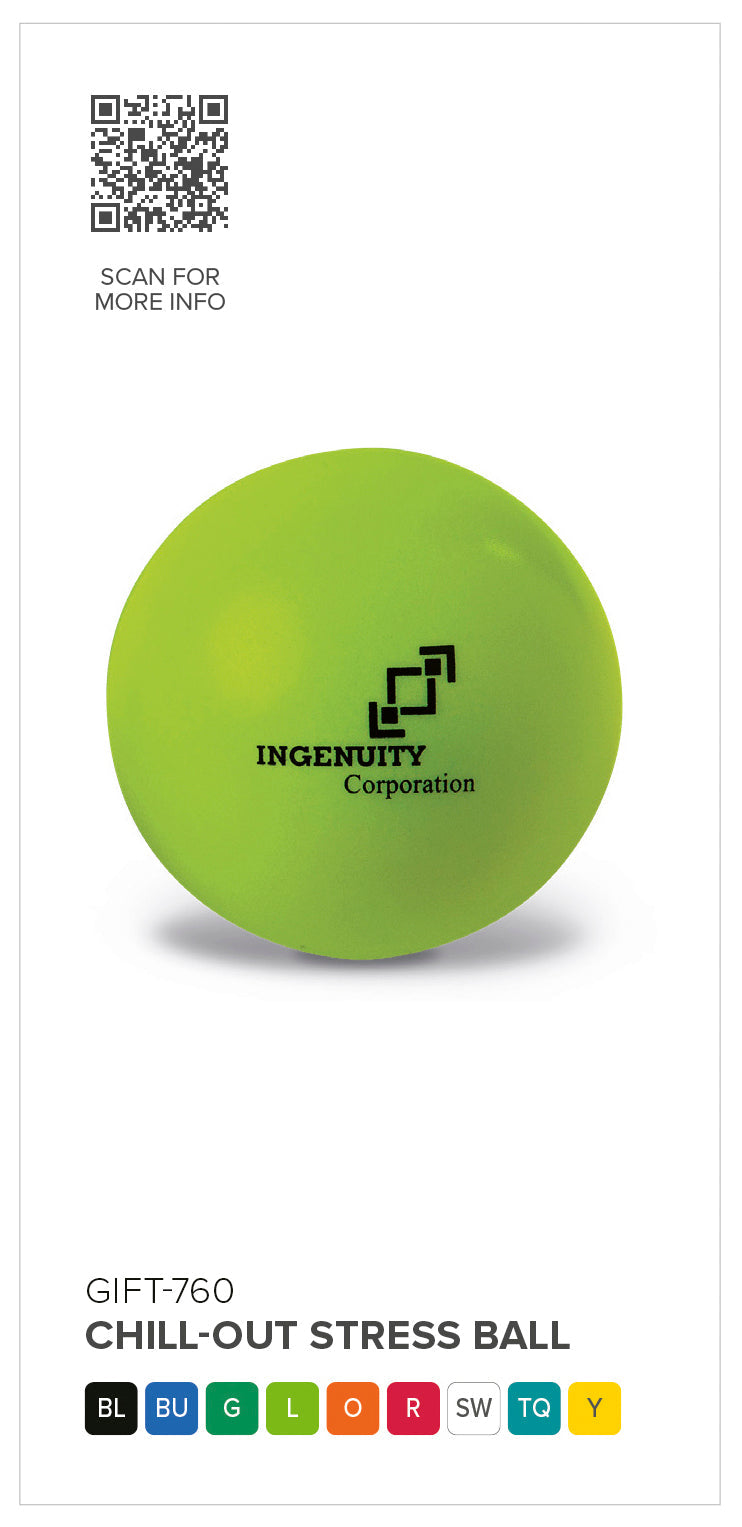 Chill-Out Stress Ball | Promotional Giveaways | Custom branded & personalised promotional Items | Giftwrap Shop