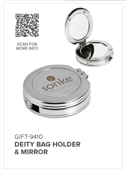 Custom-branded Deity Bag Holder & Mirror