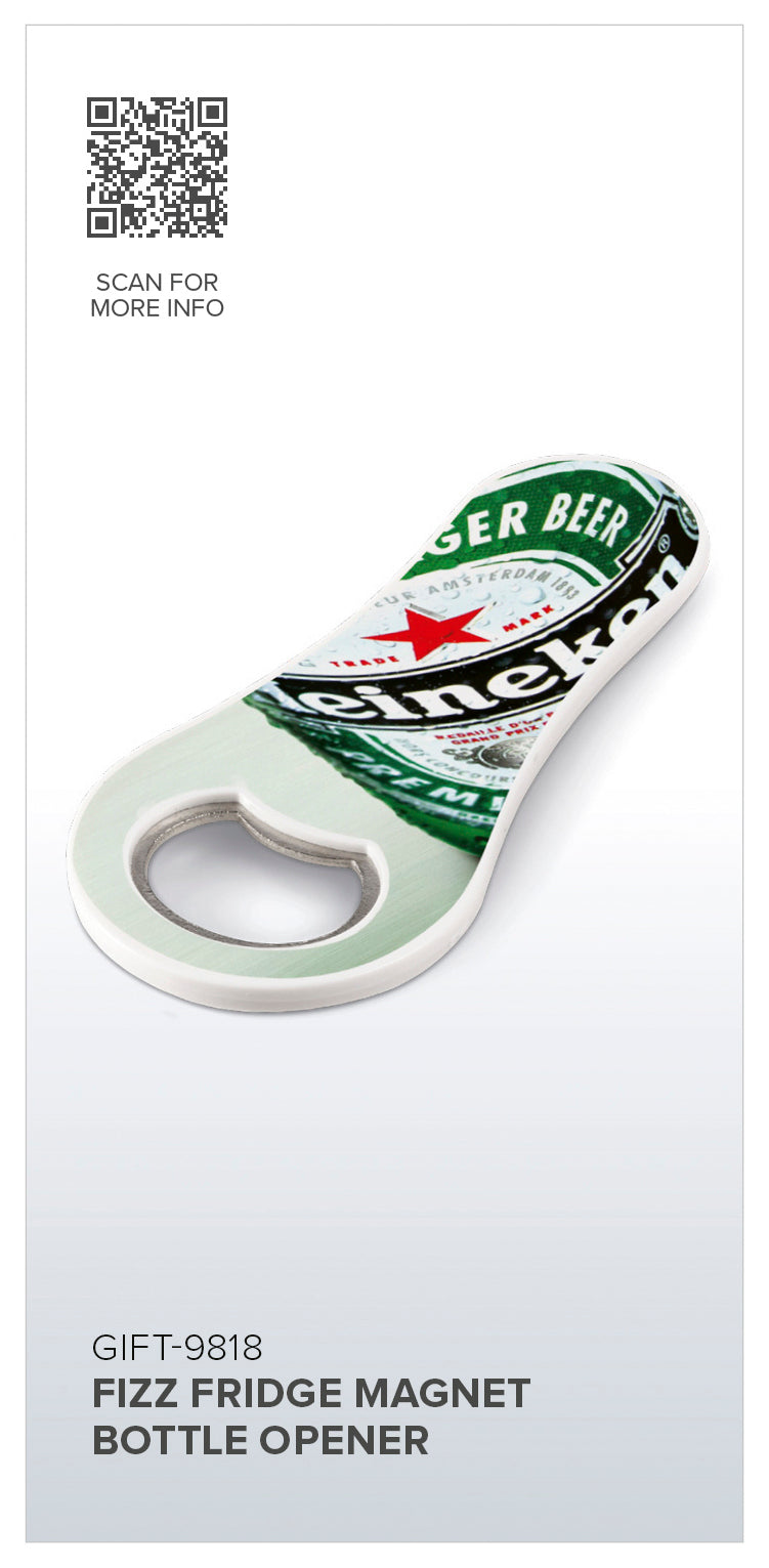 Fizz Fridge Magnet Bottle Opener | Promotional Giveaways | Custom branded & personalised corporate gifts | Gift Wrap Shop