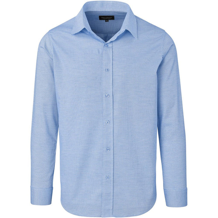 Mens Long Sleeve Taylor Shirt - Blue | Lounge Shirts | Corporate clothing | Gift Wrap Shop