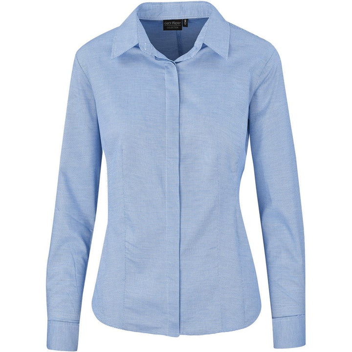 Ladies Long Sleeve Taylor Shirt - Blue | Lounge Shirts | Corporate clothing | Gift Wrap Shop