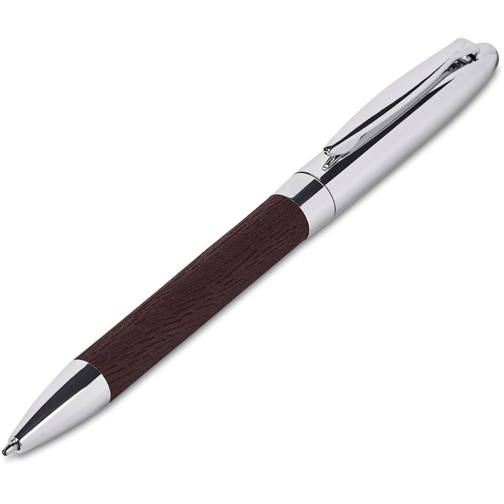 Oakridge Ball Pen In Pouch - Brown