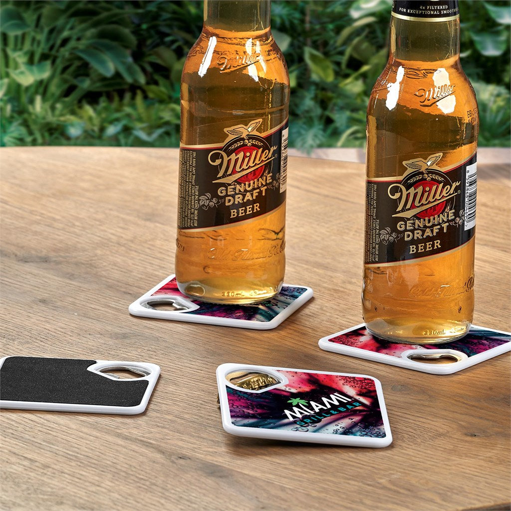 Altitude Sela Recycled Plastic Bottle Opener Coaster-Barware & Dining Accessories-corporate gift ideas for employees-branded corporate gifts | corporate gifts south africa | Just Brand