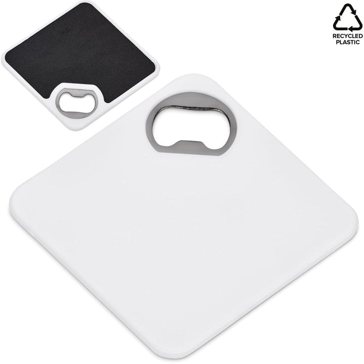 Altitude Sela Recycled Plastic Bottle Opener Coaster | Promotional Giveaways | Custom branded & personalised corporate gifts | Giftwrap Shop