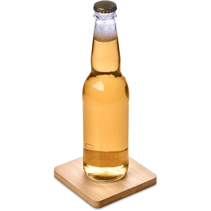 Altitude Drifter Bamboo Bottle Opener Coaster-Barware & Dining Accessories-corporate gift ideas for employees-branded corporate gifts | corporate gifts south africa | Just Brand