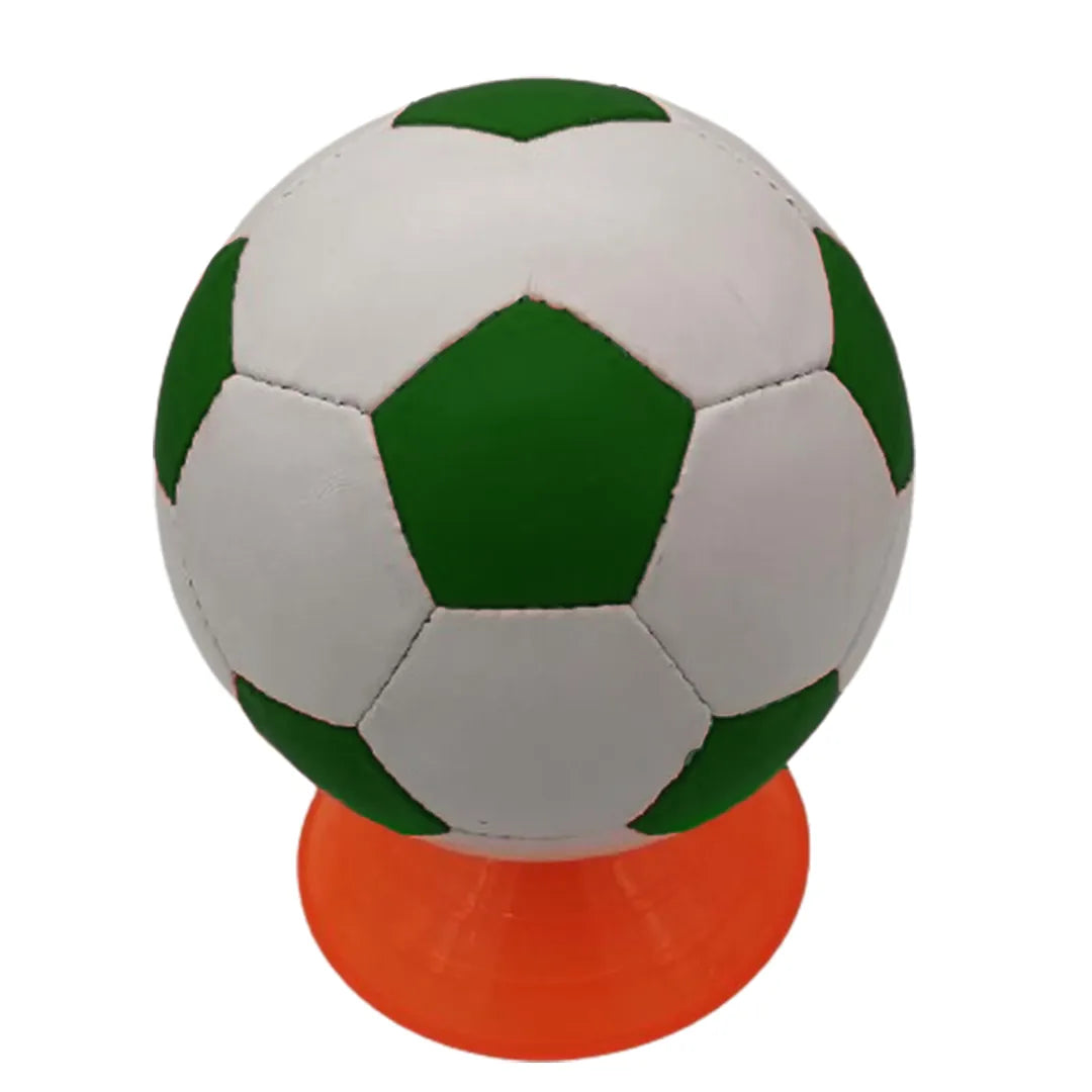 Grip Soccer Training Ball | Machine Stitched 3 ply | White-Green