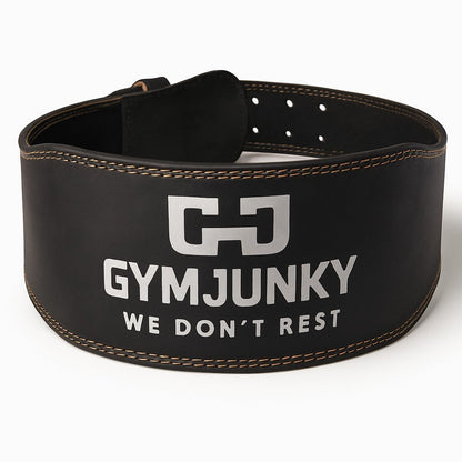 Gym Junky Leather Weight Lifting Belt