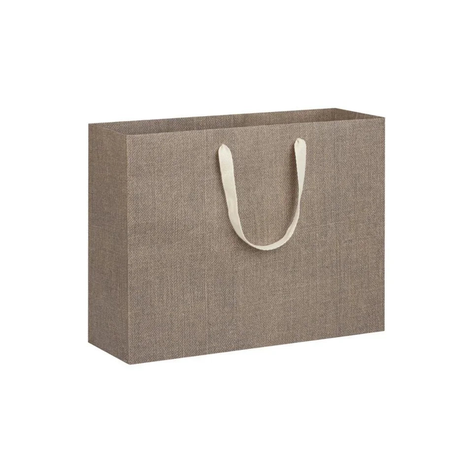 Hessian Print Carrier Bag