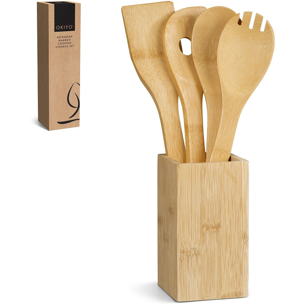 Okiyo Betsubara Bamboo Cooking Utensils Set | Home and Living | Custom branded & personalised corporate gifts | Gift Wrap Shop