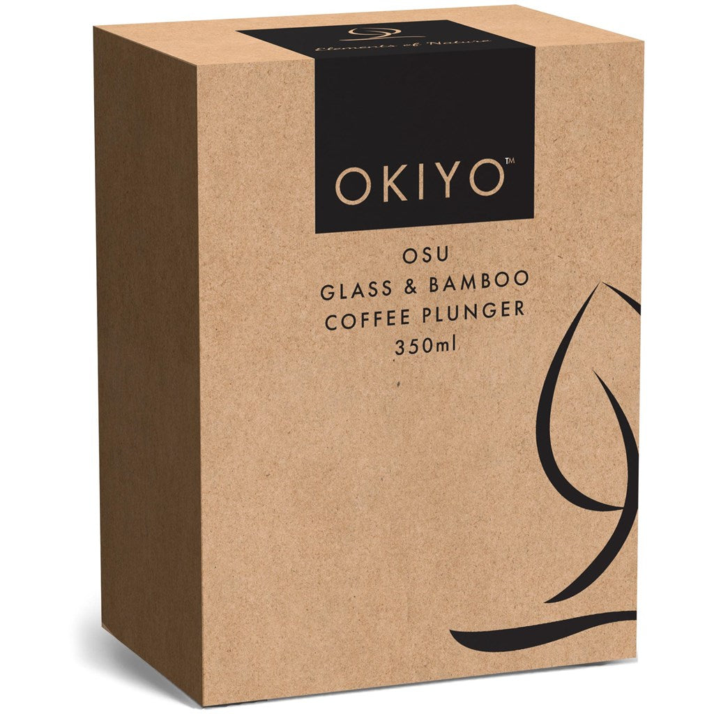 Okiyo Osu Glass & Bamboo Coffee Plunger - 350ml