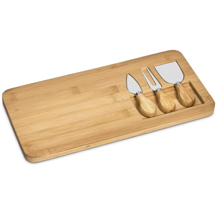 Okiyo Chizu Bamboo Cheese Board Set-Cheese Boards-corporate gift ideas for employees-branded corporate gifts | corporate gifts south africa | Just Brand
