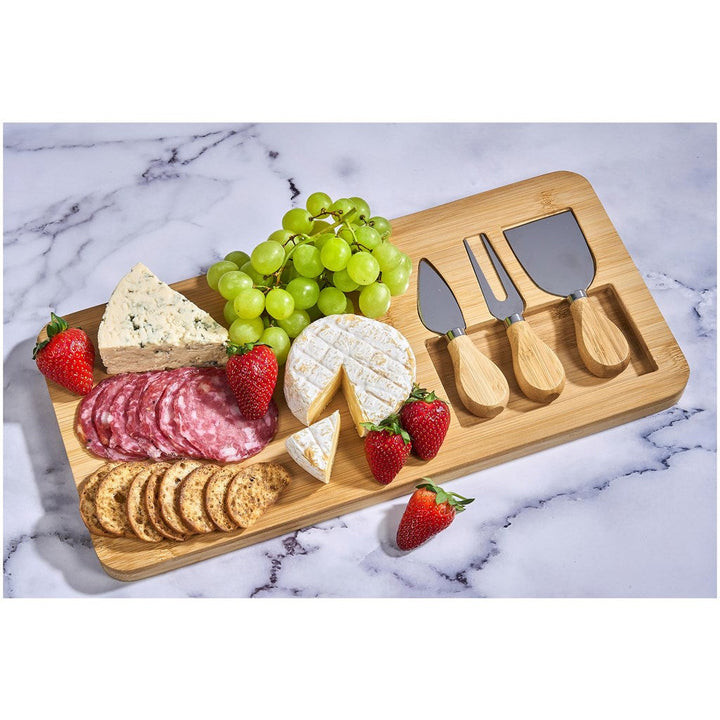 Okiyo Chizu Bamboo Cheese Board Set-Cheese Boards-corporate gift ideas for employees-branded corporate gifts | corporate gifts south africa | Just Brand