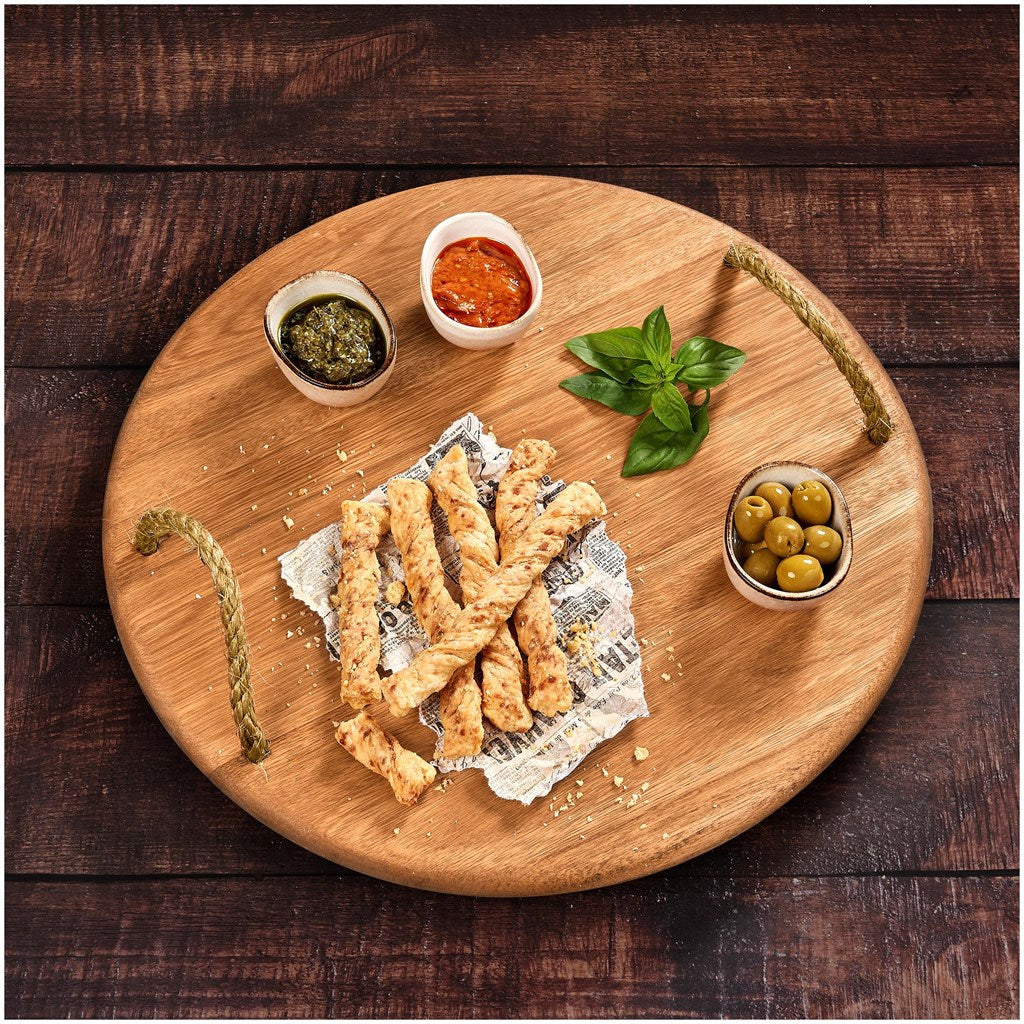 Okiyo Homegrown Medium Round Hardwood Food Platter | Home and Living | Custom branded & personalised corporate gifts | Giftwrap Shop