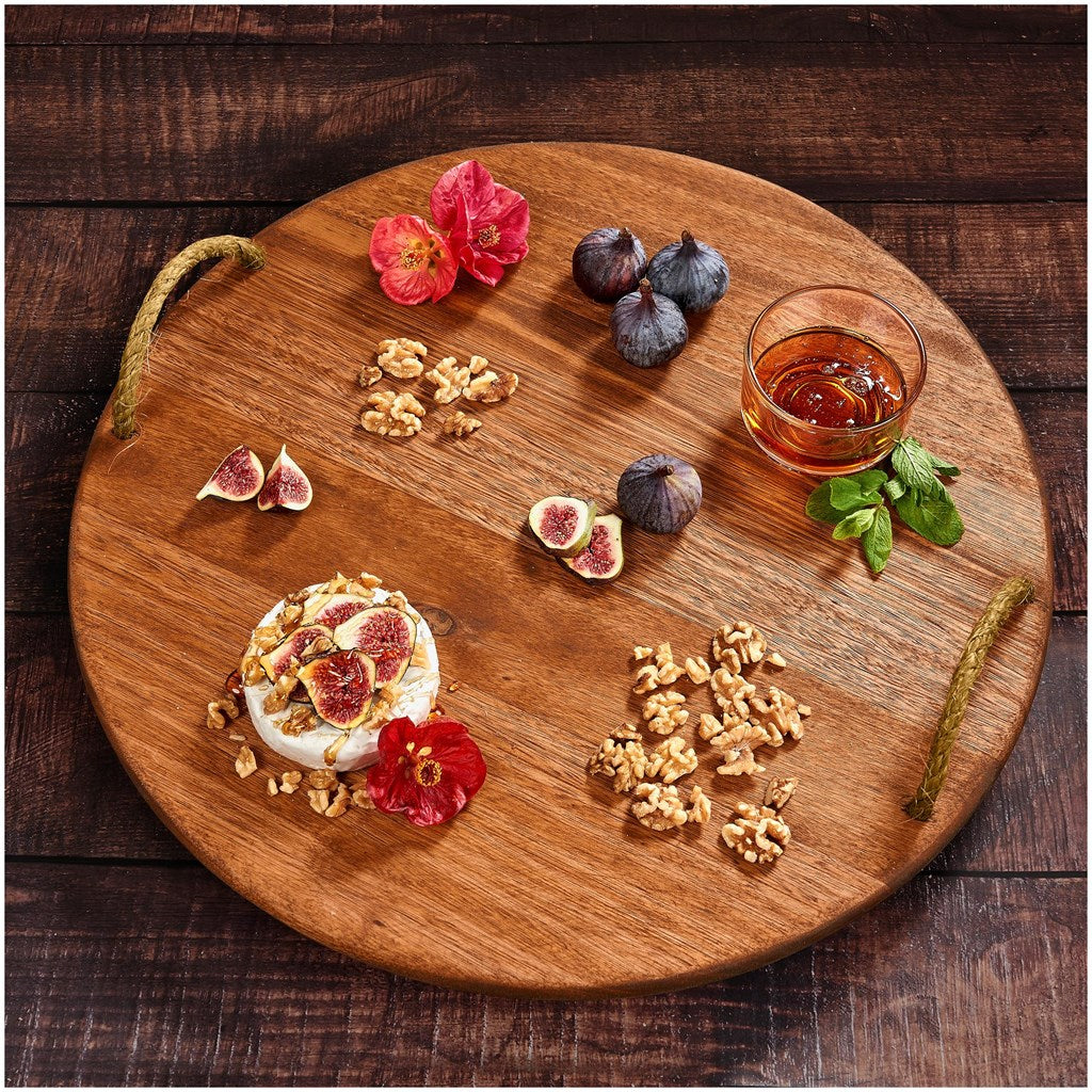 Okiyo Homegrown Large Round Hardwood Food Platter | Home and Living | Custom branded & personalised corporate gifts | Giftwrap Shop