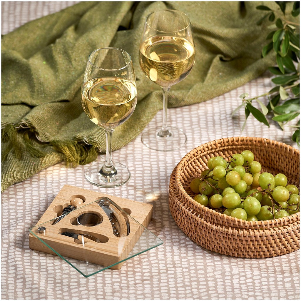 Okiyo Budonoki Bamboo Wine Accessories set | Home and Living | Custom branded & personalised corporate gifts | Gift Wrap Shop