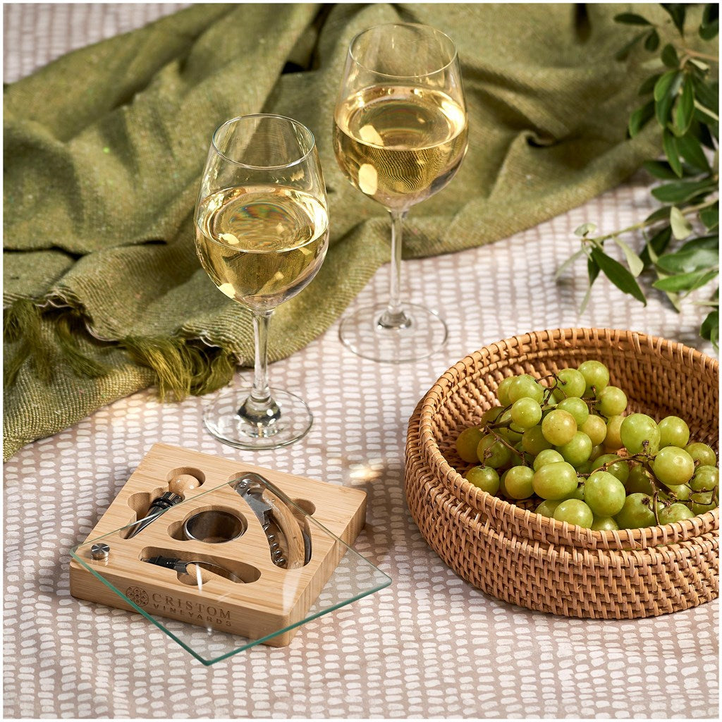 Okiyo Budonoki Bamboo Wine Accessories set-Wine Sets-corporate gift ideas for employees-branded corporate gifts | corporate gifts south africa | Just Brand