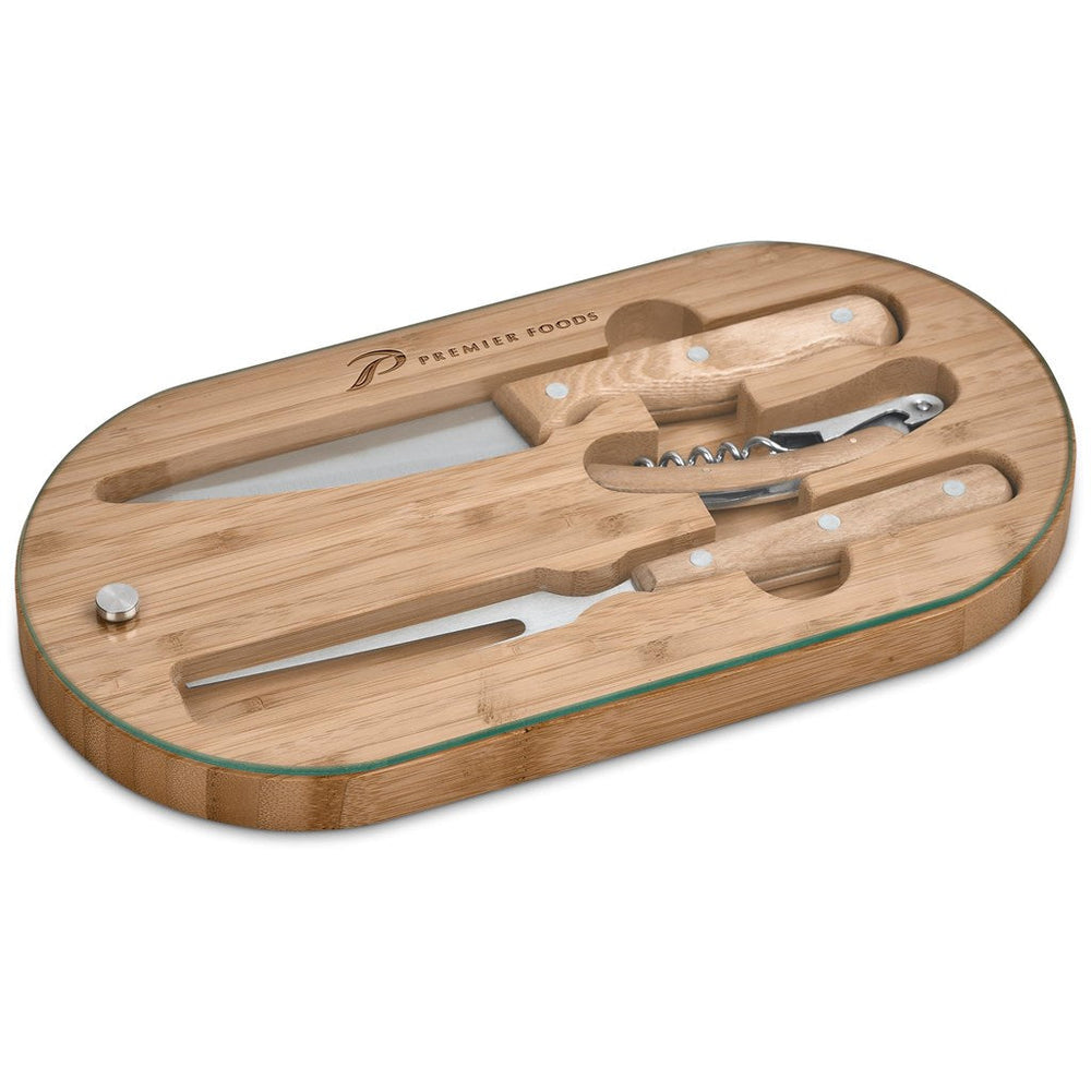 Okiyo Suraisu Bamboo Food & Wine Set-Barware & Dining Accessories-corporate gift ideas for employees-branded corporate gifts | corporate gifts south africa | Just Brand