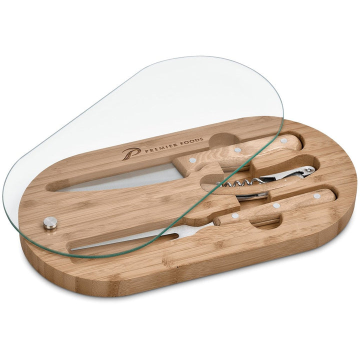 Okiyo Suraisu Bamboo Food & Wine Set-Barware & Dining Accessories-corporate gift ideas for employees-branded corporate gifts | corporate gifts south africa | Just Brand