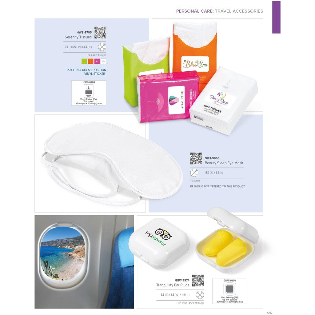 Serenity Tissues - 10 sheets | Wet Wipes And Tissues | Custom branded & personalised promotional gifts | Gift Wrap Shop