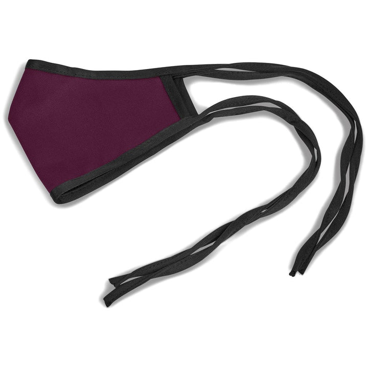 Alto Adults Tie-Back Face Mask - Maroon